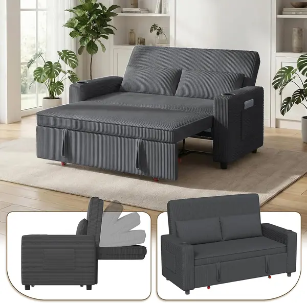 2-Sitzer Schlafsofa 140 cm breit, Modernes Sofa mit…