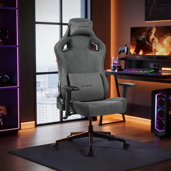 Ergonomischer Gaming Stuhl Stoff Atmungsaktiv mit…