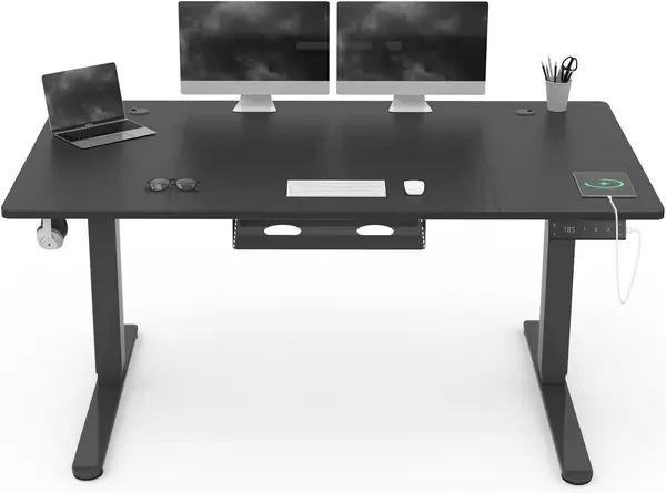 Höhenverstellbar Schreibtisch 160x80cm mit USB…