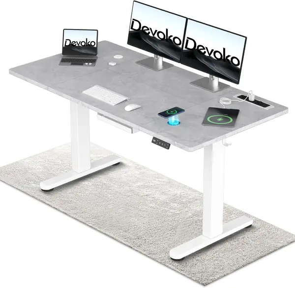 Höhenverstellbarer Schreibtisch 140 x 70 cm mit…