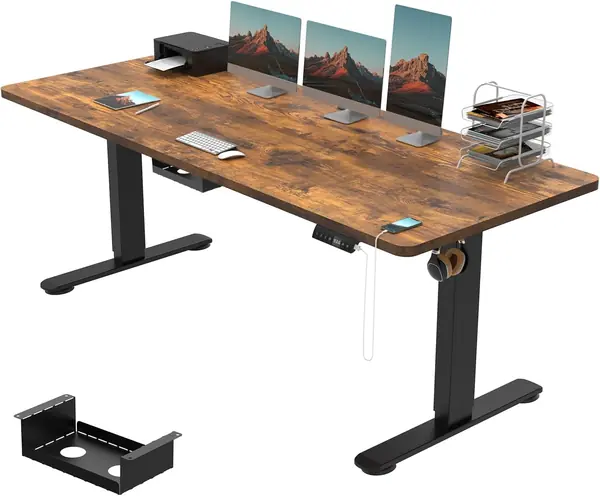 Höhenverstellbarer Schreibtisch 200x80 cm, 3…