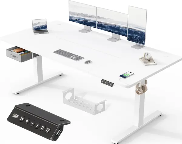 Höhenverstellbarer Schreibtisch Elektrischer, 180x80cm…