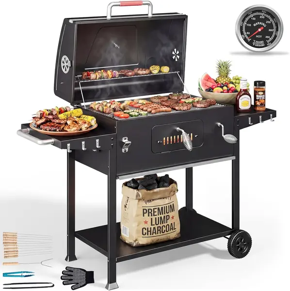 Holzkohlegrill xxl, BBQ Holzkohlegrills mit deckel…
