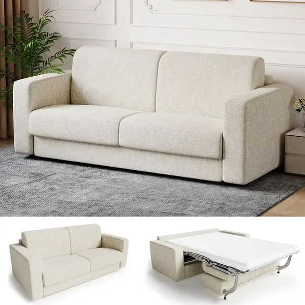 Schlafsofa mit Matratze 2 Sitzer Sofa 190 cm breit mit…